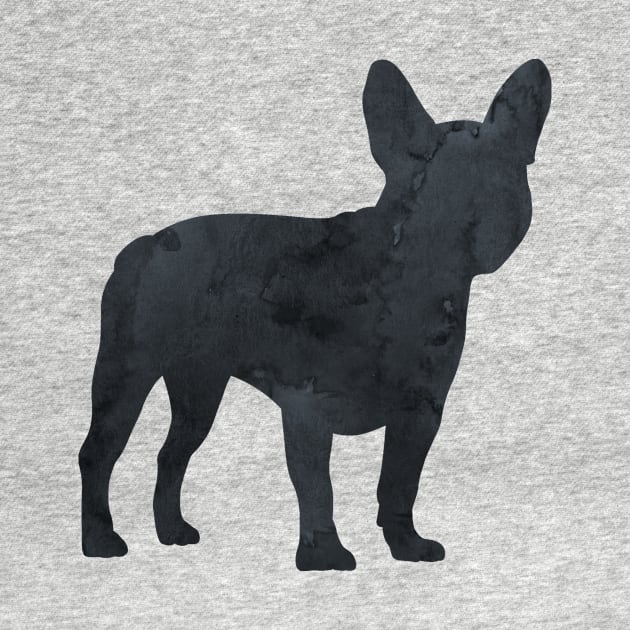 French Bulldog, Frenchie, Dog Silhouette by BittenByErmines